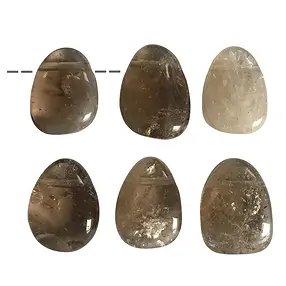 Trommelstein Rauchquarz gebohrt | Großhändler Edelsteine, Heilsteine & Schmuck