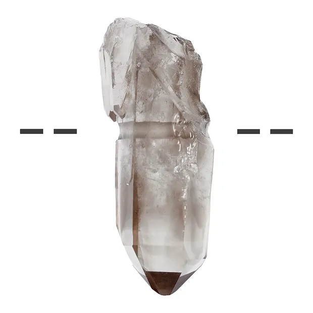 Pointe Quartz fumé percée, 5,0cm | Marco Schreier