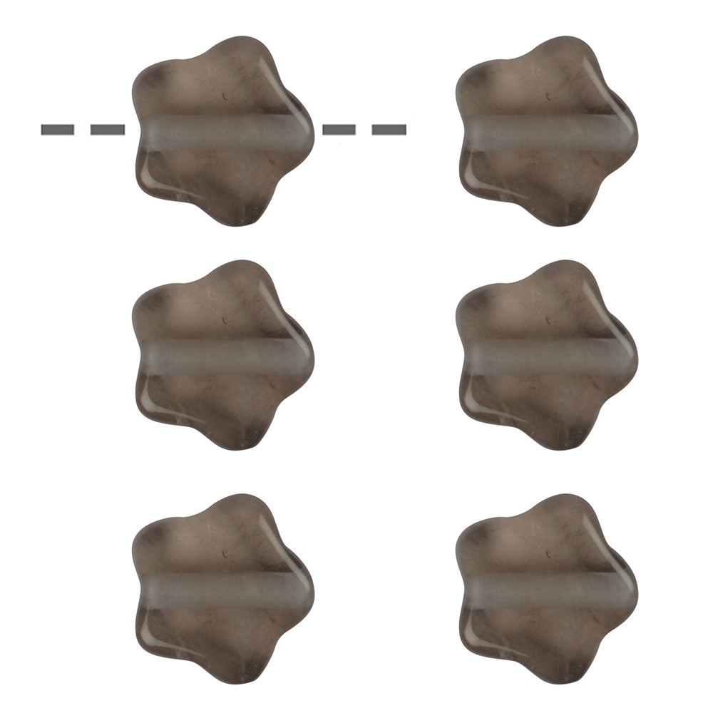 Blüte Rauchquarz gebohrt, 15mm  | Großhändler Edelsteine, Heilsteine & Schmuck