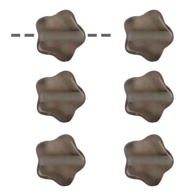 Flower Smoky Quartz drilled, 15mm | wholesaler gems, healing stones & jewelry