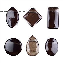 0412895600 Cuarzo ahumado taladrado (6 uds./VE) | Marco Schreier