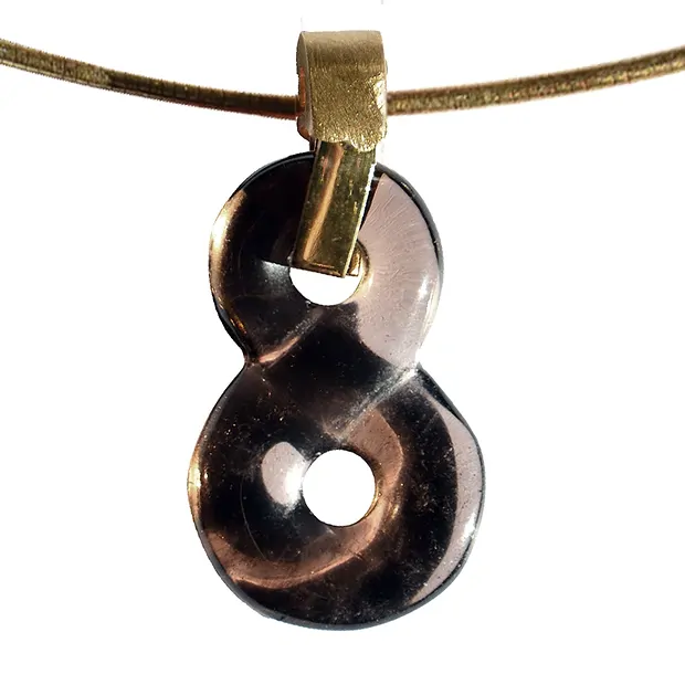 Partie de collier "Infinity" Quartz fumé, 4cm | Marco Schreier