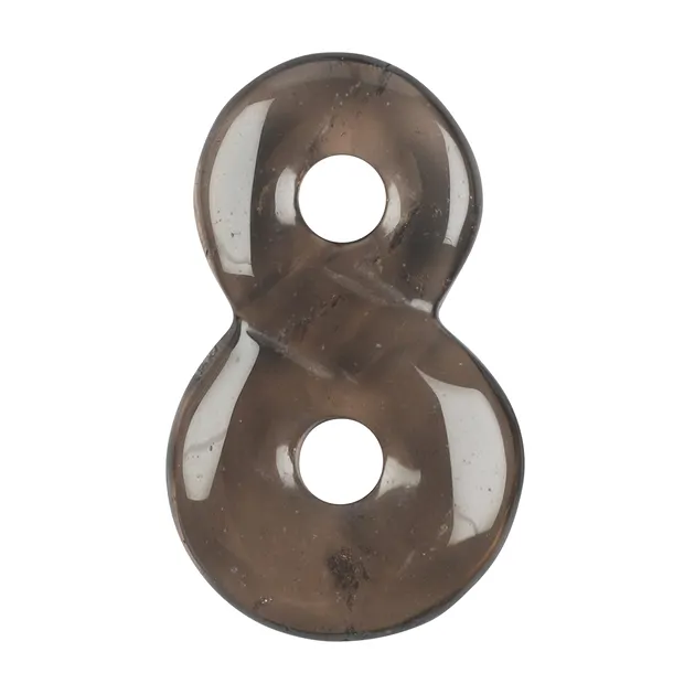 Collana "Infinity" Quarzo fumé, 4 cm | grossista gemme e pietre curative