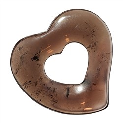 0412896034 Pieza para anudar "Corazón en el corazón" Cuarzo ahumado, aprox. 5cm | Marco Schreier