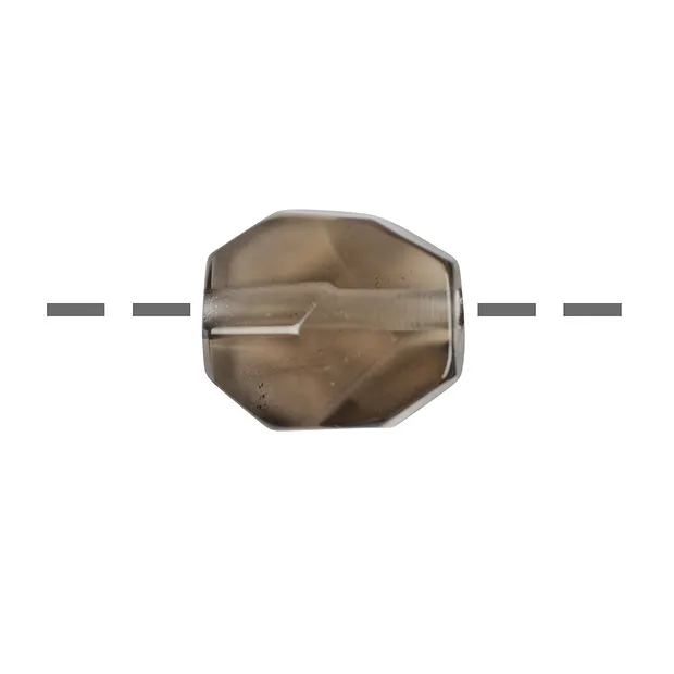 Freeform Rauchquarz facettiert gebohrt, 3,0 - 3,5cm | Marco Schreier