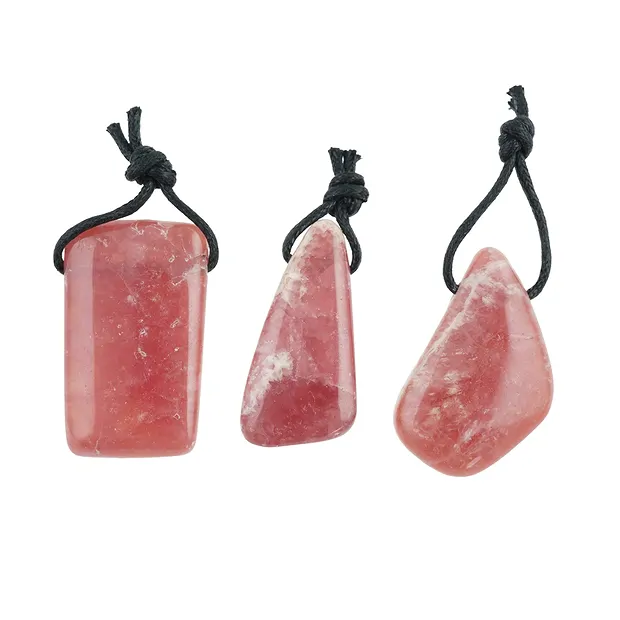Freeform Rhodochrosit gebohrt, 3,5 - 4,5cm | GH Edelsteine, Heilsteine & Schmuck