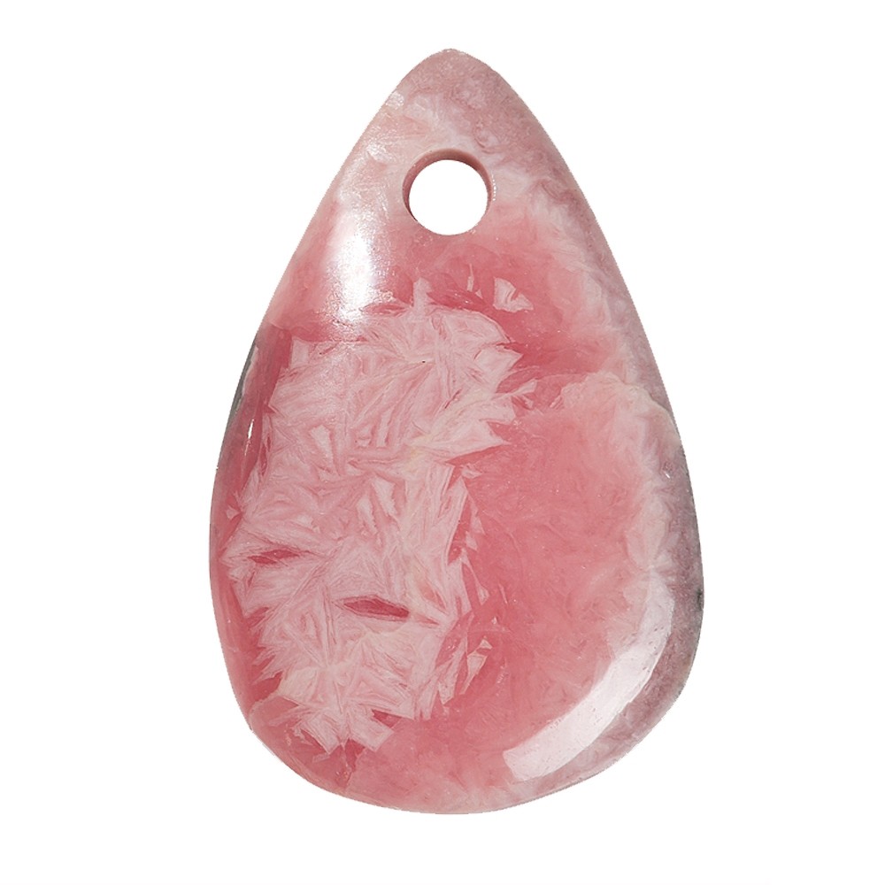 Cabochon drop Rhodochrosite front drilled, 4,0cm (large) | Marco Schreier
