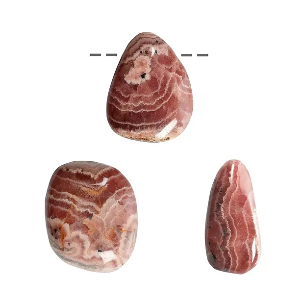 Trommelstein Rhodochrosit (Peru) gebohrt, 3,5cm | Marco Schreier