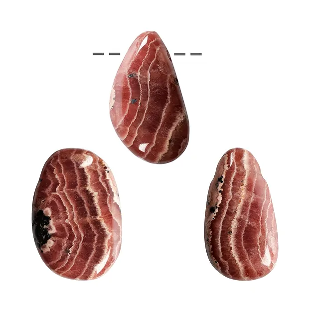 Pietra burattata Rodocrosite (Perù) forata, 3,6 - 4,0 cm | Marco Schreier