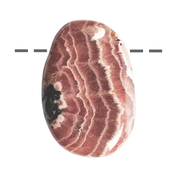 Pierre roulée Rhodochrosite (Pérou) percée, 3,6 - 4,0cm | Marco Schreier