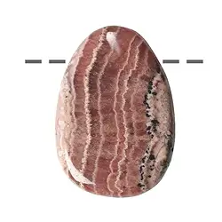 0413093089 Tumbled Stone Rhodochrosite (Peru) drilled, 4,0cm | Marco Schreier