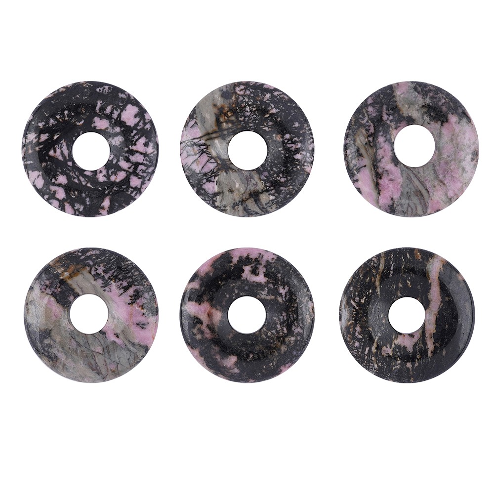 Ciambella di Rodonite, 30 mm | gemme, pietre curative e gioielli all'ingrosso