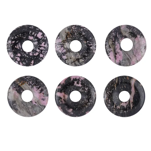 Rhodonite donut, 30mm | Schreier wholesale suppliers - precious & healing stones