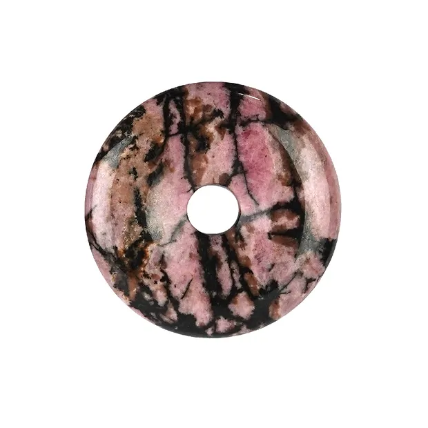 Rhodonite donut, 40mm | Schreier wholesale suppliers - precious & healing stones
