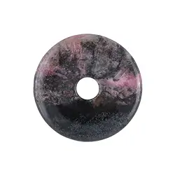 0413100401 Rhodonite donut with manganese oxides, 40mm | wholesaler gems & healing stones