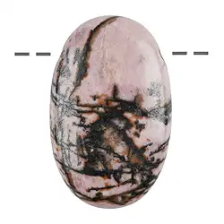 0413192300 Linsenstein Rhodonit gebohrt | Mineralienhandel Edelsteine, Heilsteine & Schmuck