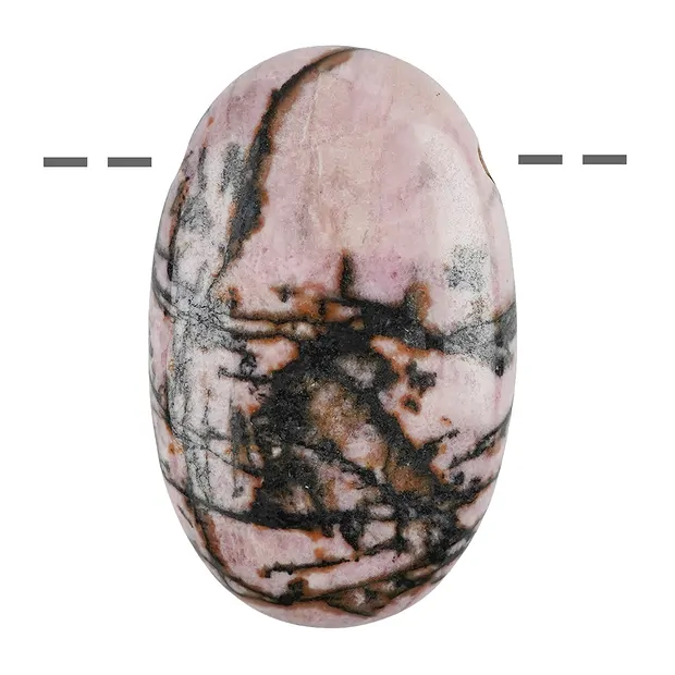 Linsenstein Rhodonit gebohrt | Mineralienhandel Edelsteine, Heilsteine & Schmuck