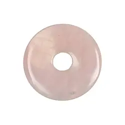 0413300400 Ciambella in quarzo rosa, 40 mm | gemme, pietre curative e gioielli all'ingrosso