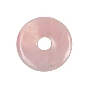 Ciambella in quarzo rosa, 40 mm | gemme, pietre curative e gioielli all'ingrosso