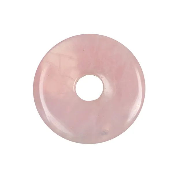 Ciambella in quarzo rosa, 40 mm | gemme, pietre curative e gioielli all'ingrosso
