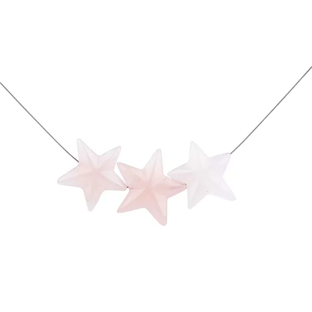 Starfish Rose Quartz drilled, 20mm, 1mm hole (6 pcs./ PU) | Marco Schreier