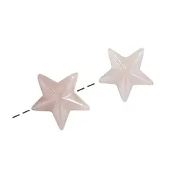 0413383020 Etoiles de mer Quartz rose percées, 20mm, perçage 1mm (6 pcs/UC) | Marco Schreier