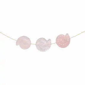 Escargots Quartz rose percés, 22mm, perçage 1mm (10 pcs/UC) | Marco Schreier