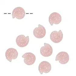 0413383022 Drilled Rose Quartz snakes, 22mm, 1mm hole (10 pcs./ PU) | Marco Schreier