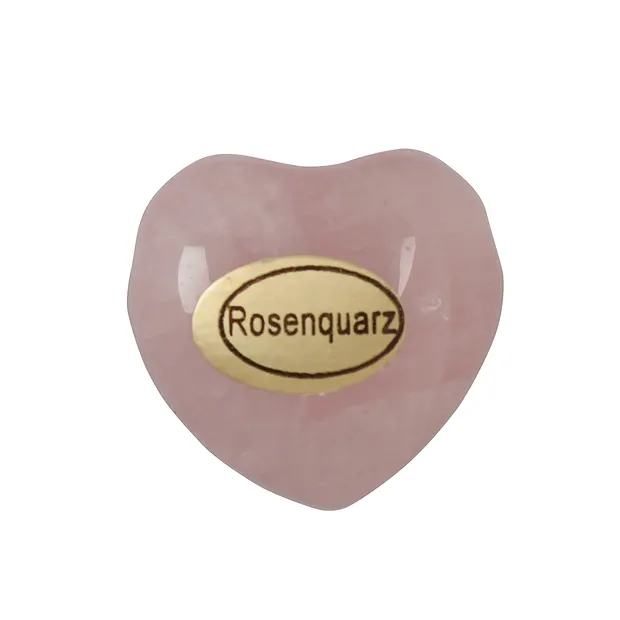 Herz Rosenquarz gebohrt, 2,5cm (6 St./VE) | GH Edelsteine, Heilsteine & Schmuck