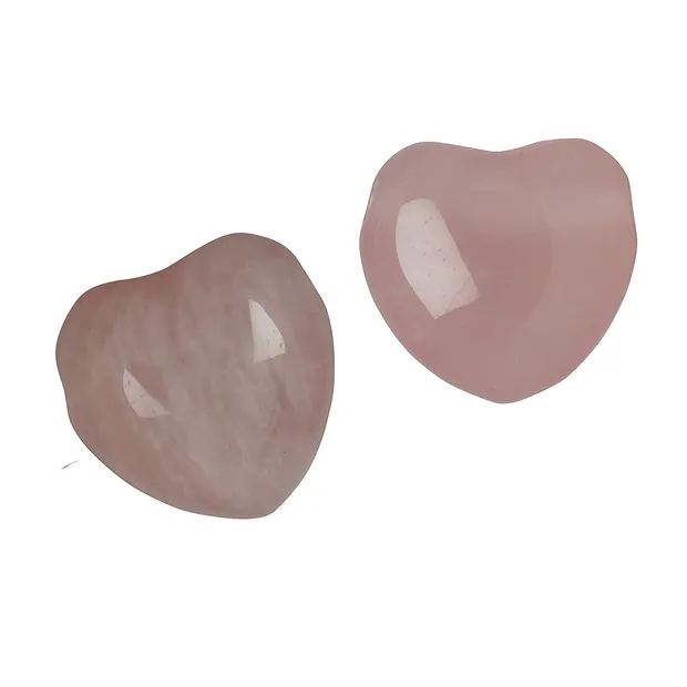 Herz Rosenquarz gebohrt, 2,5cm (6 St./VE) | GH Edelsteine, Heilsteine & Schmuck