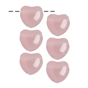 Coeur Quartz rose percé, 2,5cm (6 pcs/UC) | Marco Schreier