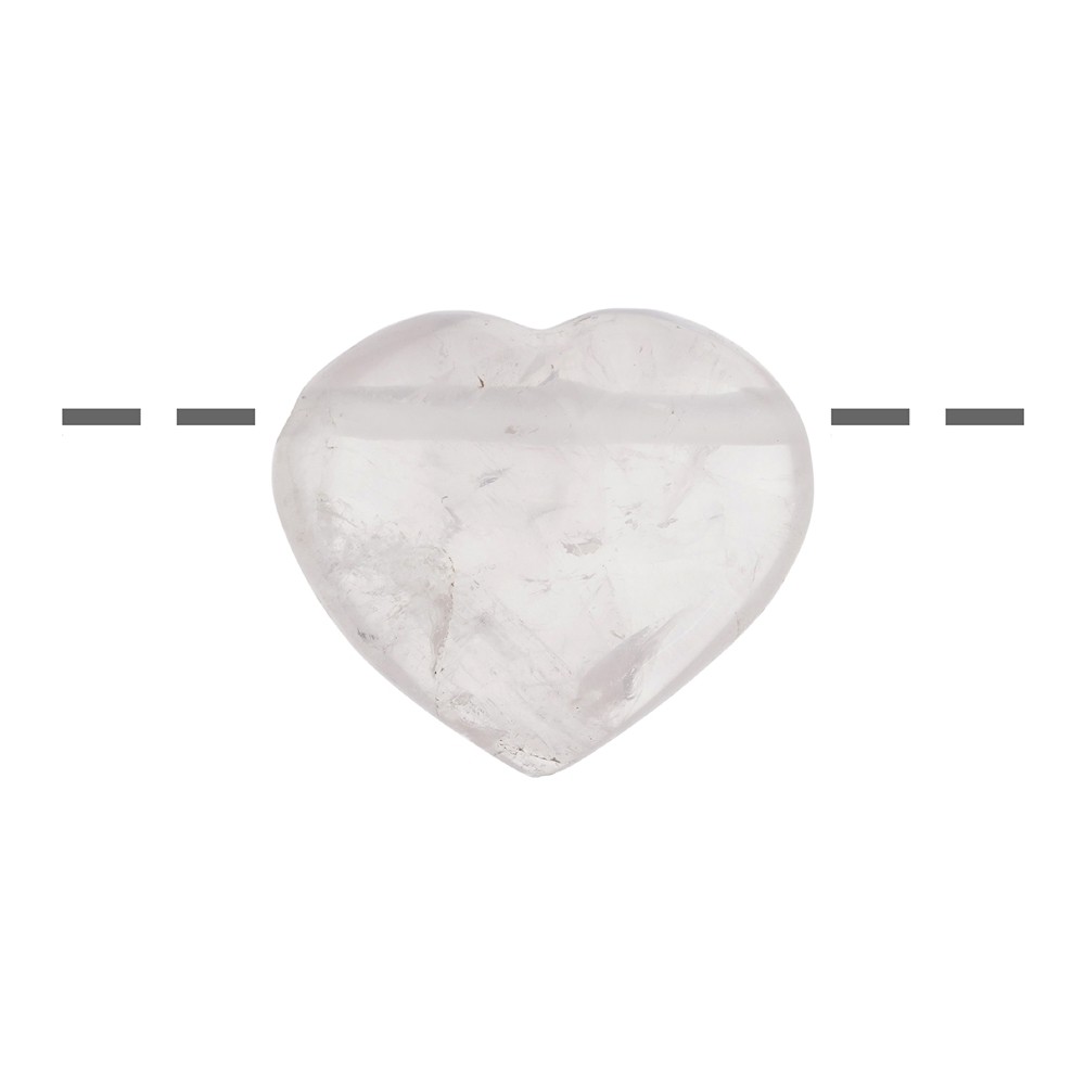 Coeur Quartz rose percé, 2,8 - 3,2cm | Marco Schreier