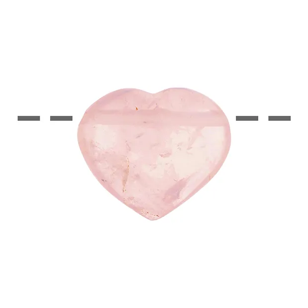 Coeur Quartz rose percé, 2,8 - 3,2cm | Marco Schreier