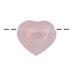 0413390630 Drilled Rose Quartz heart, 3.7 cm | wholesaler gems, healing stones & jewelry