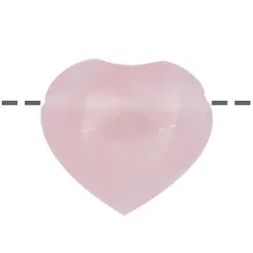 Cuore di quarzo rosa forato, 3,7 cm | Gemme Schreier, pietre curative e gioielli