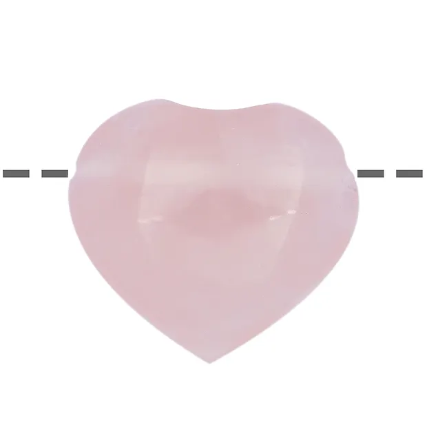 Drilled Rose Quartz heart, 3.7 cm | wholesaler gems, healing stones & jewelry