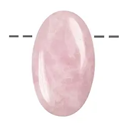 0413392300 Linsenstein Rosenquarz gebohrt | Großhändler Edelsteine, Heilsteine & Schmuck