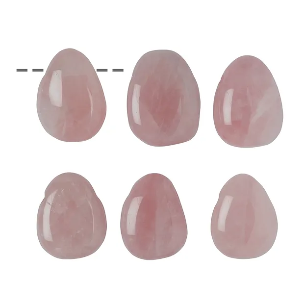 Tumbled Stone Rose Quartz drilled | wholesaler gems, healing stones & jewelry