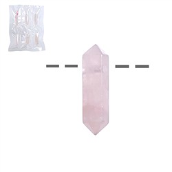 0413393021 Spitze Rosenquarz (stab.), gebohrt, 3,0 - 3,5cm (6 St./VE) | Marco Schreier