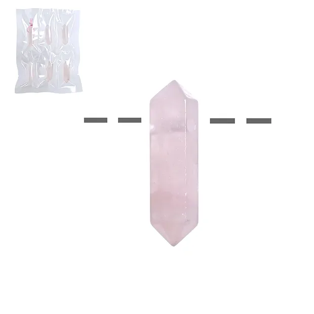 Spitze Rosenquarz (stab.), gebohrt, 3,0 - 3,5cm (6 St./VE) | Marco Schreier