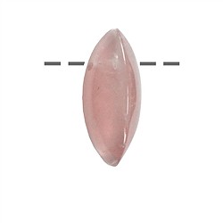 0413393230 Navette Quartz rose percée, 3,0cm | Marco Schreier