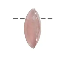 0413393230 Marquise Rose Quartz drilled, 3.0cm | wholesaler gems, healing stones & jewelry