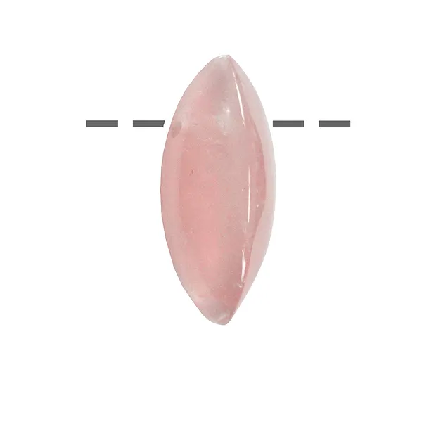 Marquise Rose Quartz, drilled, 3.0cm | wholesaler gems, healing stones & jewelry