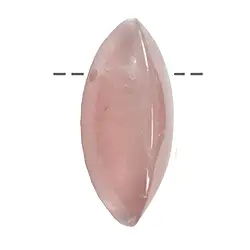 0413393245 Cuarzo rosa Navette perforado, 4,5cm | Marco Schreier