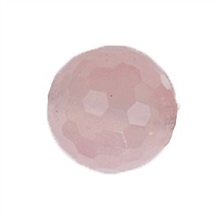 0413393412 Faceted Rose Quartz sphere, drilled, 12mm | wholesaler gems &amp; healing stones