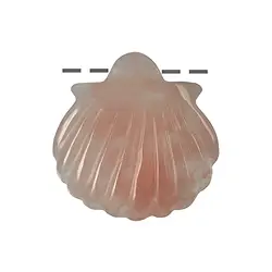 0413393508 Concha de Cuarzo rosa perforada, 4cm | Marco Schreier