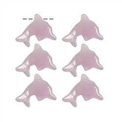 0413393540 Quarzo rosa delfino forato, 2,5cm (6 pz./ UC) | Marco Schreier