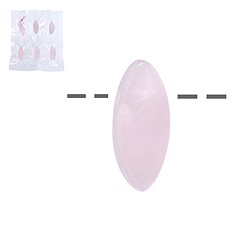 0413394013 Navette Rosenquarz, gebohrt, 3,0cm (6 St./VE) | Edelsteine, Heilsteine & Schmuck