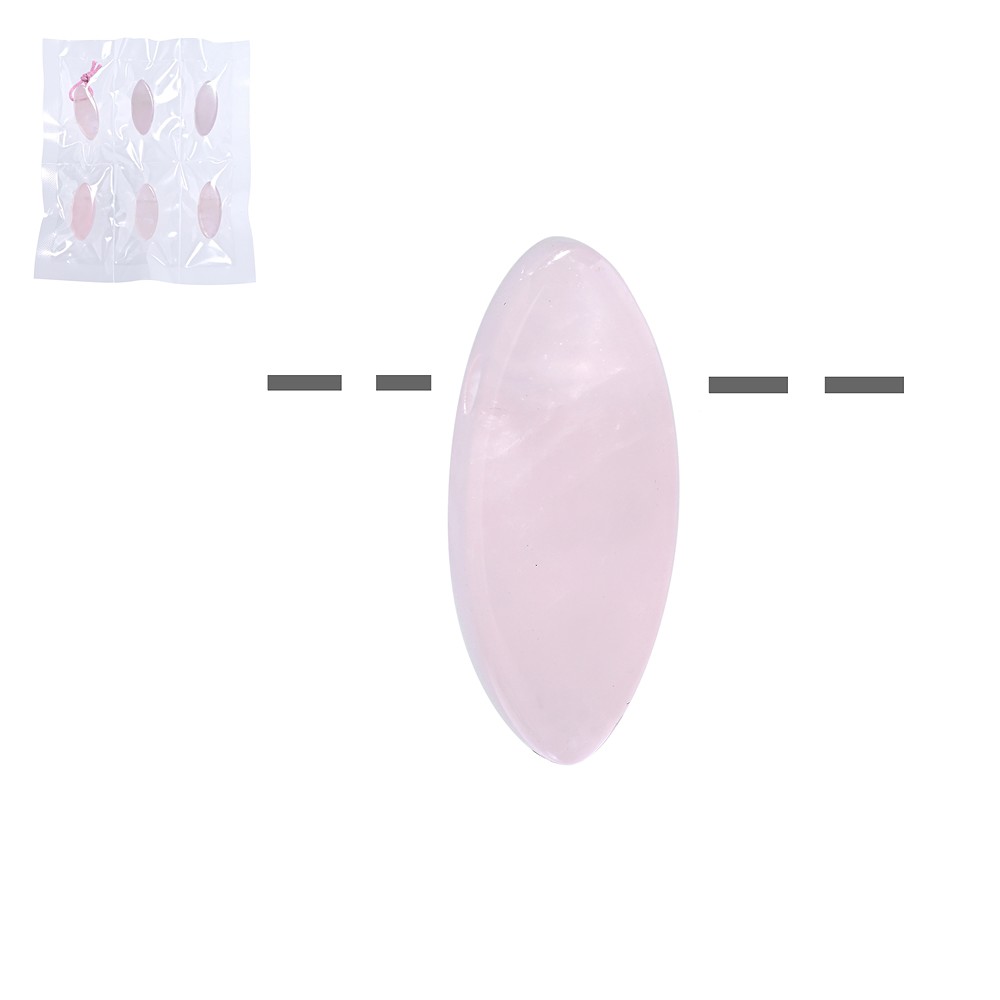 Marquise Rose Quartz, drilled, 3.0cm (6 pcs./ PU) | Marco Schreier