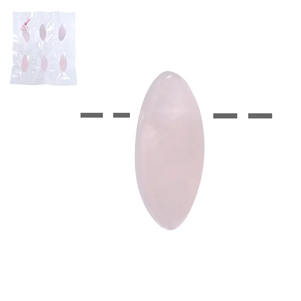 Navette Quartz rose, percée, 3,0cm (6 pcs/UC) | Marco Schreier